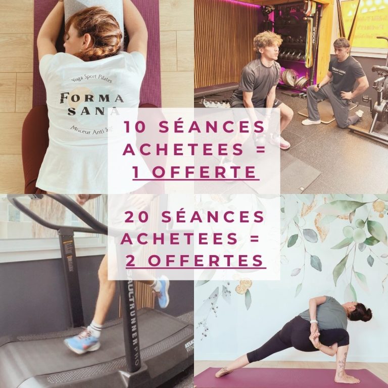 Promotion de -20% sur les packs de 10 et 20 séances de yoga sport pilates