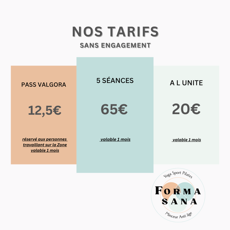 tarif COACHING PRIVÉ tarif PERSONNALISÉ yoga pilates sport