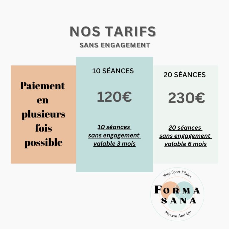 tarifs au mois yoga pilates sport tarifs yoga pilates sport